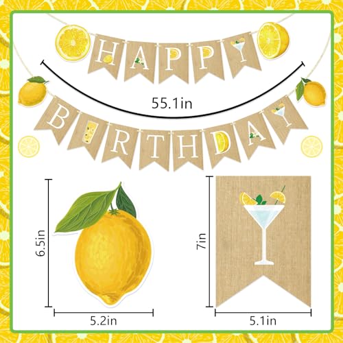 Lemon Happy Birthday Banner | Pre-Assembled Summer Party Decor