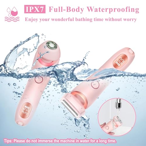 Eurybias Pink 2-in-1 Electric Women’s Razor & Bikini Trimmer - Waterproof & Cordless