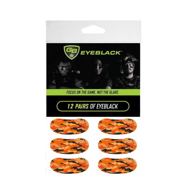 Breathable Eye Strips - Peel & Stick Athletic Eyeblack Stickers for Baseball, Football, Softball, Lacrosse | Black - 15 Pairs