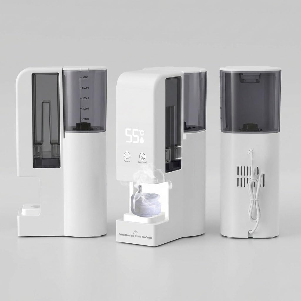 Automatic Hot Towel Dispenser, Hot Face Towel Dispenser, 131 °F Adjustable Constant Temperature, Disposable Towel Heating Machine, Smart Voice Alerts for Bathrooms, and Homes (White)