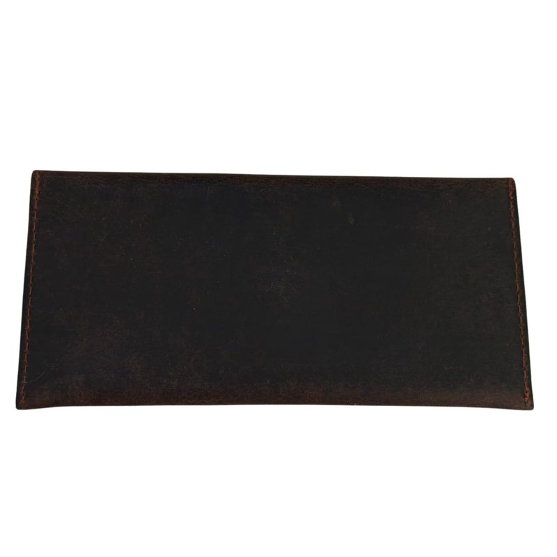 CestAntiQ, Leather Currency Pouch Large Flap Continental Wallet, Utility Organizer Bag for Cash Coins Travel Leather Money Pouch Envelope Storage Bag and Cash Organizer Men Women (Dark Brown)