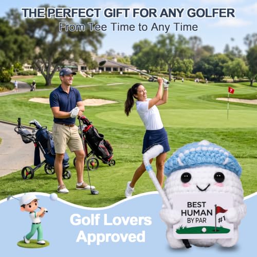 Handmade Crochet Golf Ball Gift - Fun Golf Decor for Lovers