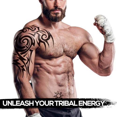 Kotbs Tribal Totem Large Temporary Tattoos Waterproof & Realistic Set
