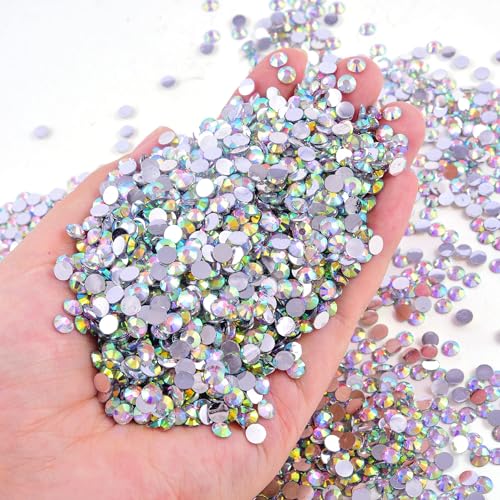 5000pcs 6mm Crystal AB Flatback Resin Rhinestones for DIY Crafts