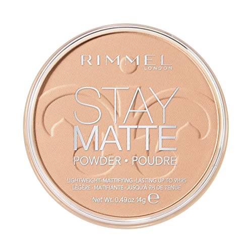 Rimmel Stay Matte Pressed Powder Silky Beige 0.49oz - Natural Mattifying Face Powder