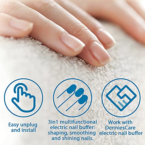 DenniesCare Electric Nail Buffer Replacement Rollers - 10 Count Set