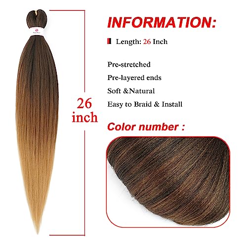 Beyond Beauty 26-Inch Pre-Stretched Braiding Hair - 8 Pack Synthetic Set