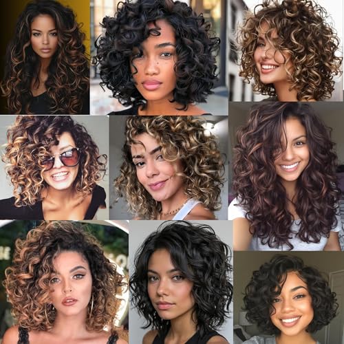 7 Pack 9 Inch Ocean Wave Crochet Hair for Black Women Short Wavy Synthetic Braids