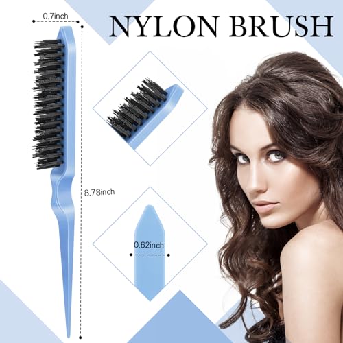 Geiserailie 3-Piece Hair Brush Set for Edge Control & Teasing
