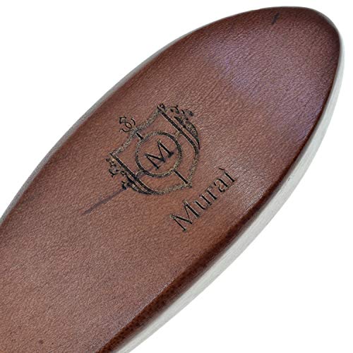 Giorgio Murai Firm Oval Cherrywood Facial & Beard Brush - Exfoliating Boar Bristle