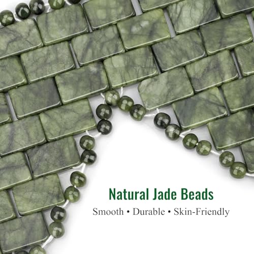 Dark Green Jade Eye Mask - Adjustable Hot & Cold Therapy Beads