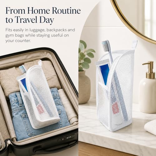 Tvisenva Foldable Clear Toiletry Bag - Lightweight Water-Resistant Organizer
