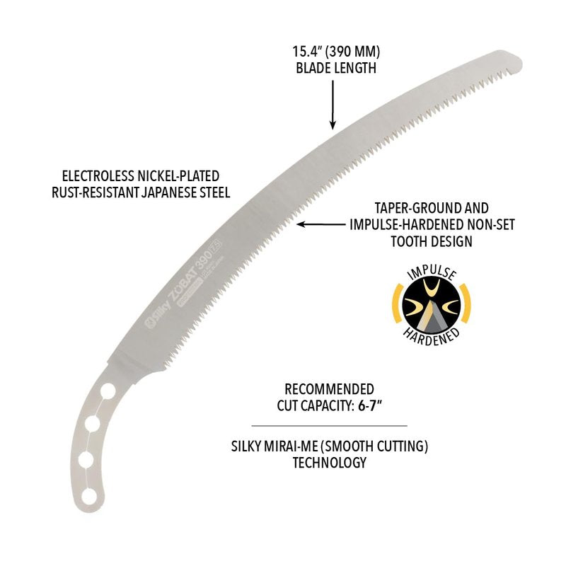 Silky Replacement Blade Only ZUBAT 390mm Large Teeth (271-39)