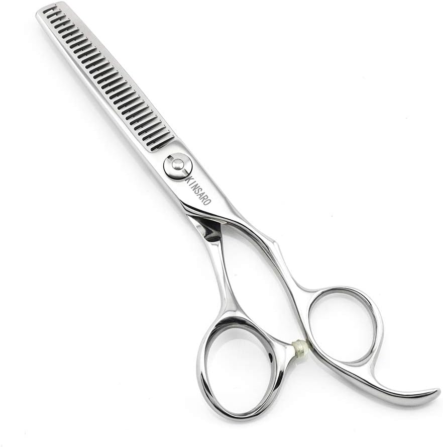 Professional Hair Cutting Scissors - 5.5" Barber Shears with 440C Convex Blades | Silvery Finish for Home or Salon Use