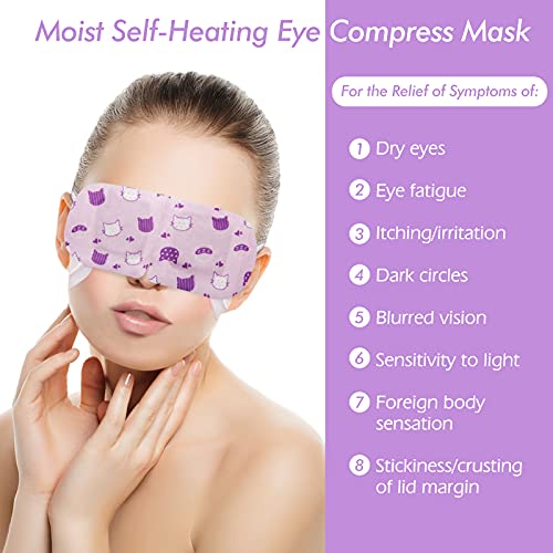 Jekeno Lavender Steam Eye Mask - 16 Packs Self-Heating Warm Compress for Dry Eyes