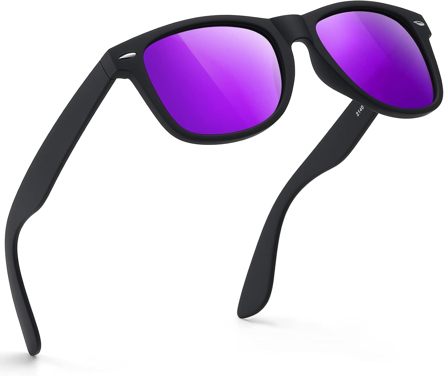 Polarized Sunglasses for Men & Women - Black Retro UV Protection for Driving & Fishing