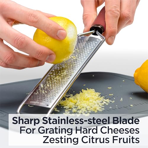 Deiss Pro Citrus Zester & Cheese Grater – Sharp Stainless Steel