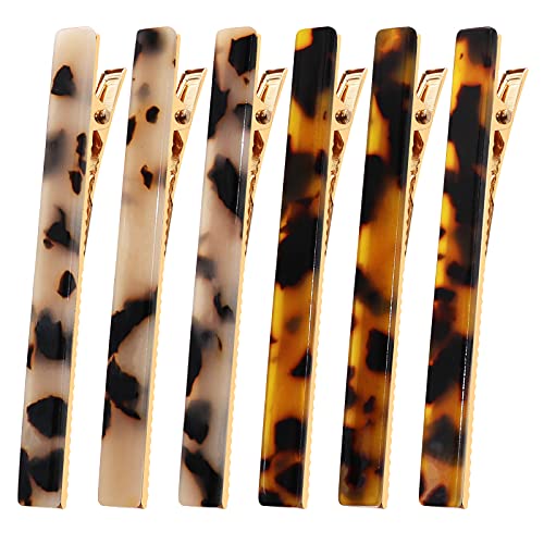 Cobahom 6 Pack Leopard Print Duckbill Hair Clips - Stylish Hair Accessories