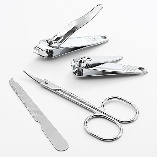 7-Piece Stainless Steel Manicure Set - Travel Case, 3 Pack