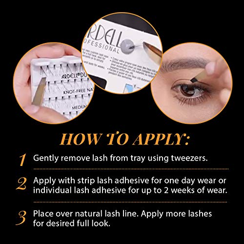 Ardell Individual Lashes Trios - Long Black DIY Lash Clusters (4-Pack)