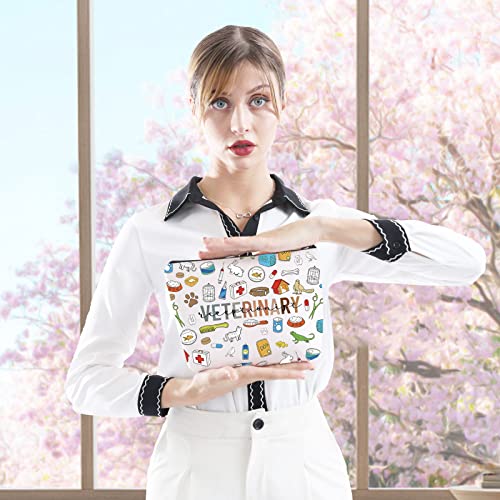 Veterinary Receptionist Canvas Crossbody Bag - Animal Rescue Gift Pouch