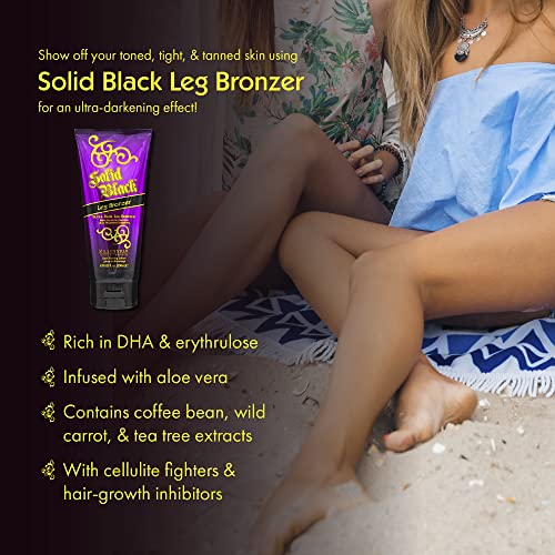 Millennium Tanning Solid Black Leg Bronzer - Ultra Dark Tanning Lotion