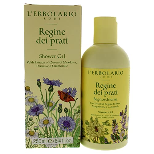 L'Erbolario Moisturizing Floral Shower Gel with Chamomile & Daisy 8.4 oz - Restoring Body Wash for Women