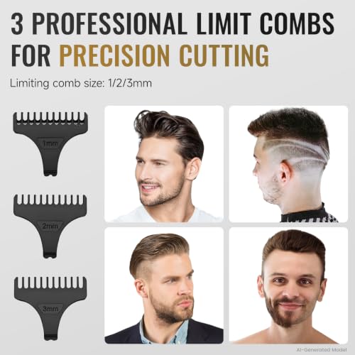 BEAUTYCARE 1 in 1 Beard & Hair Trimmer - Zero Gapped T-Blade Clippers