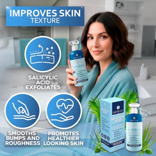 BELLISSO Salicylic Acid Body Wash for Acne & Keratosis Pilaris - 16 fl oz