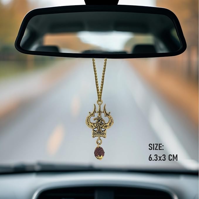 Shiva Trishul Car Hanging Ornament - Pack of 2