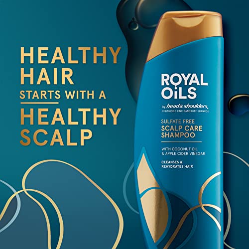Head & Shoulders Royal Oils Moisturizing Shampoo 12.8 Fl Oz Pack of 2 for Curly & Coily Hair