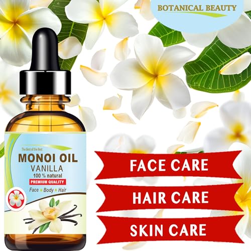 Botanical Beauty Monoi Oil with Vanilla & Tiare Flower - 30ml Natural Body Oil