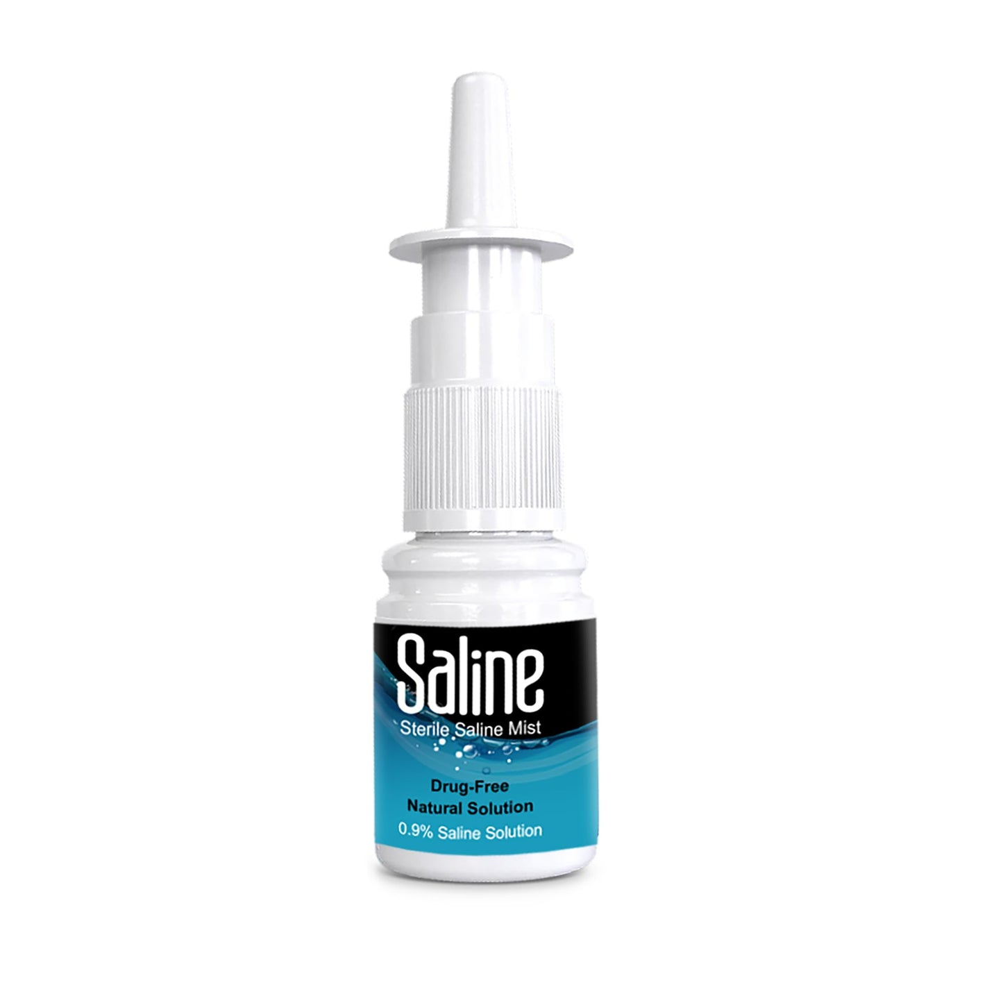 Saline Spray for Nose - Nasal Spray Saline Solution for Newborn, Baby & Adults, Salt Water Decongestant Mist for Stuffy Nose, Travel Friendly, Natural, 0.9% Saline - 30 ml (Pack of 3)
