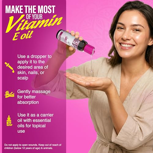 GuruNanda Vitamin E Oil 4 fl oz – Pure & Natural Skin, Hair & Nail Oil (Pack of 1)