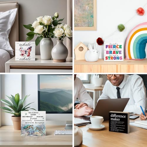 Coffee Tastes Better at The Lake Wooden Sign - Rustic Desk Decor