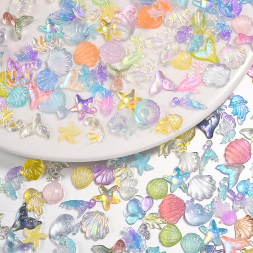 300 Pcs Mini Ocean Resin Animals Set for Crafts & Decor