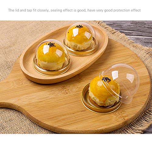 EchoDone Clear Plastic Mini Cupcake Boxes - 50 Pack Dome Containers