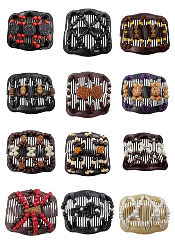 LOVEF 12PCS Waterproof Hair Comb Accessories for Girls & Women, Easy Updo Bun Maker Clips
