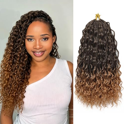 LIYATE 14 Inch Boho Crochet Braids 1B/30 - Pre-Looped Knotless Hair