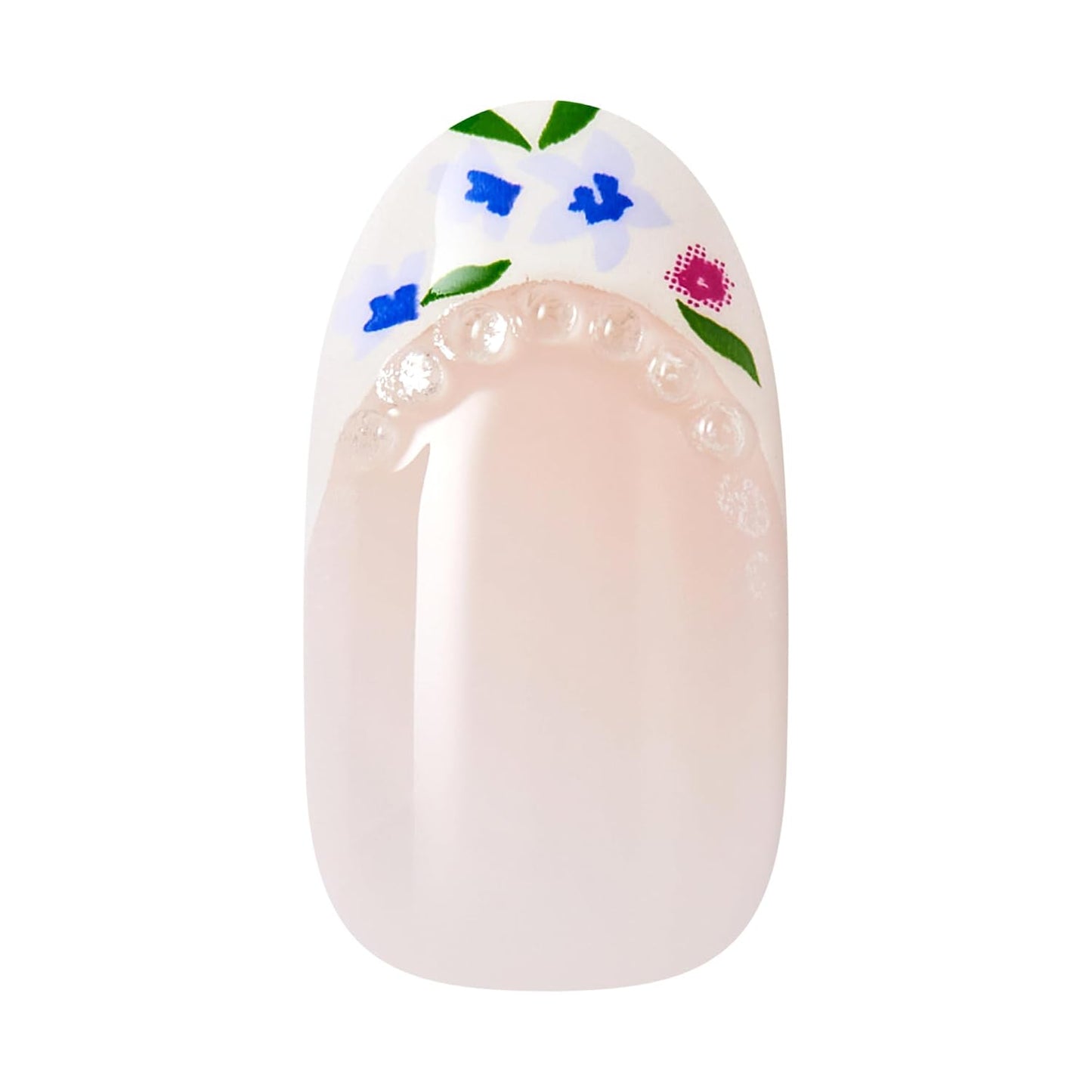 Kiss Impress Press-On Nails - Hoppy Mood Design, Multicolor, Oval Shape | Medium Size, 30 Nails Included