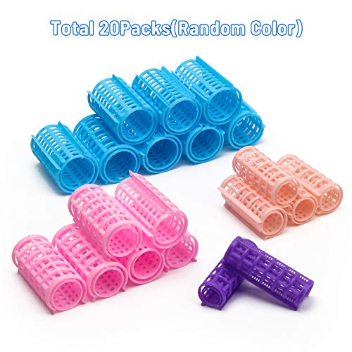 Ahier 20-Pack Self-Grip Hair Rollers - 4 Sizes for Voluminous Curls