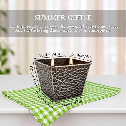 Citronella Candles 2-Pack - 12oz Scented for Indoor & Outdoor Use
