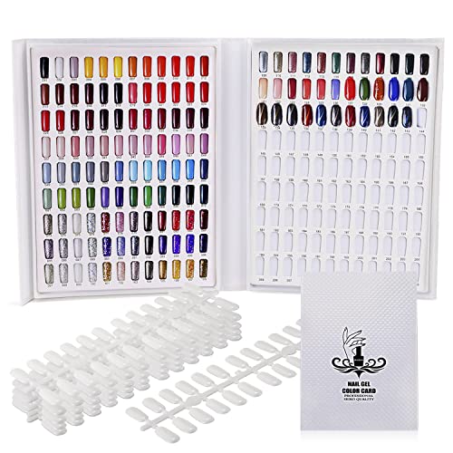 Noverlife Nail Polish Color Display Book with 240 Tips - 216 Slot Chart