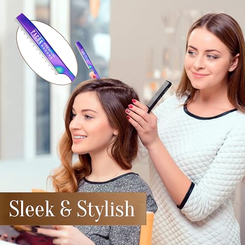 Fac?n Hair Razors for Cutting Hair - Professional Styling Razor Kit with 11 Replacement Blades, Stainless Steel Hairs Cutting Tool for Salon & Home, Premium Cutting Thinning Texturizing Faether Razor