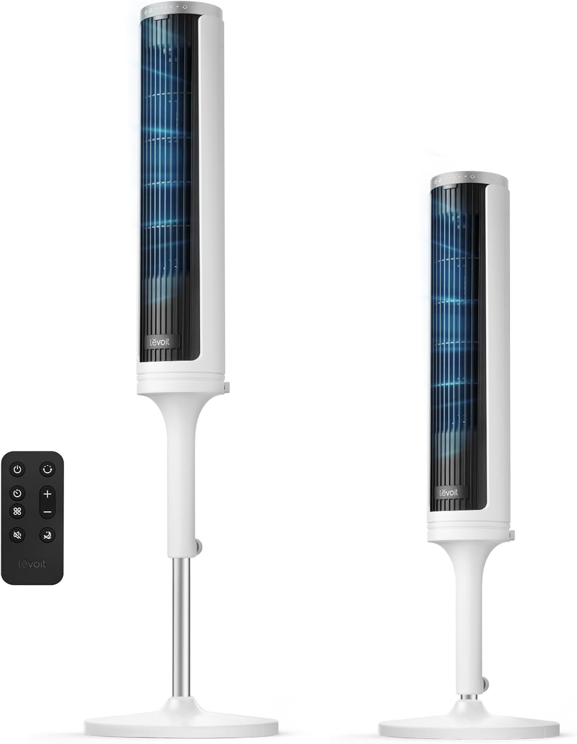 LEVOIT Tower Fan - 90° Oscillating Bladeless Fan for Bedroom | 28dB Quiet, 12H Timer, 5 Speeds, 36 Inch, White
