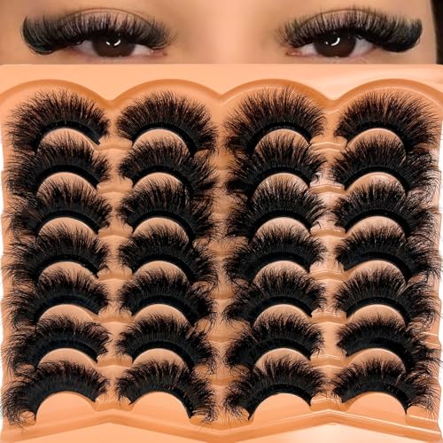 SISIYDY 20mm Volume Dramatic D Curl Faux Mink Eyelashes | 14 Pairs