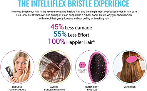 Wet Brush Original Detangler Hair Brush - Gemstone Smoky Quartz, Pain-Free Tangle-Free Styling