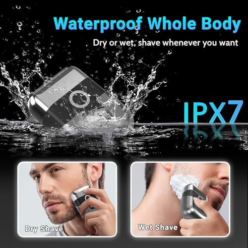 LYRSLF Portable Electric Foil Shaver for Men, Wet & Dry 3-Blade Razor