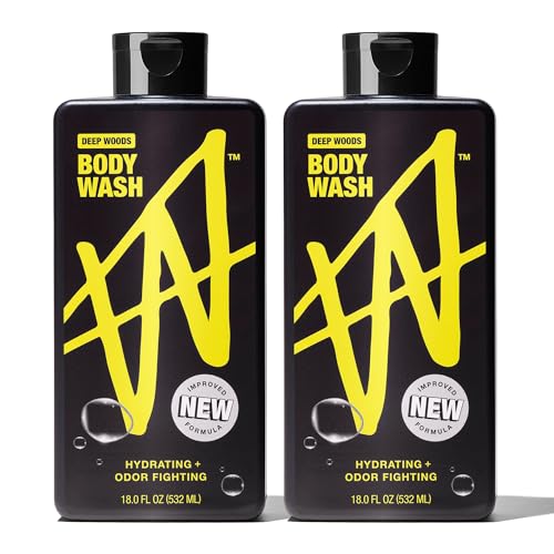 W By Jake Paul Deep Woods Body Wash for Men - Hydrating Shower Gel, 2 Pack