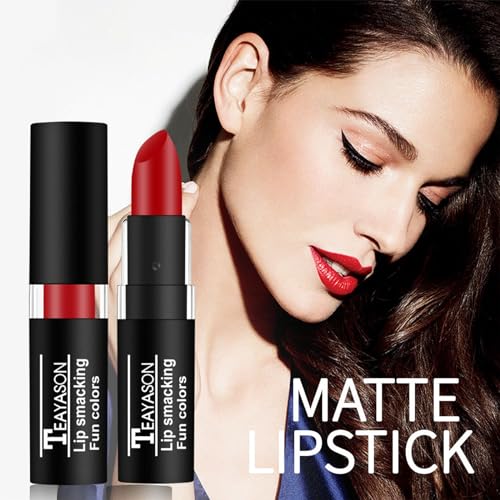 AKARY Blue Matte Lipstick - Long-Lasting Goth Lip Gloss for Halloween & Cosplay